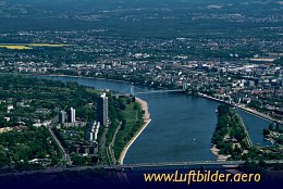 Luftbild Mühlheimer Brücke in Köln