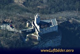 Luftbild Burg Rudelsburg