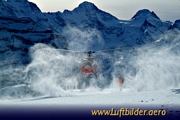 Luftbild Schneelandung